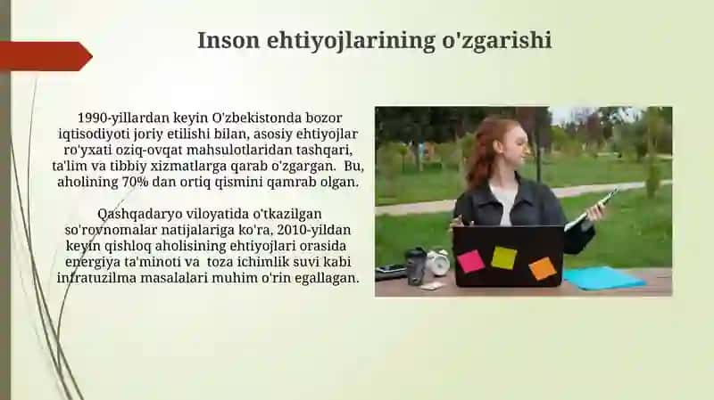 Inson ehtiyojlari tizimini o'rganish 4