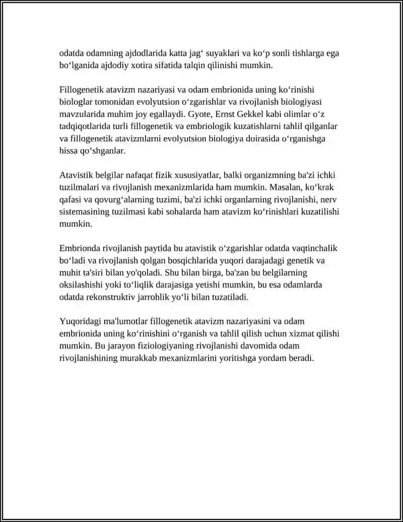 ODAMDA RIVOJLANISHNING FILLOGENETIK NUXSONLARI 4