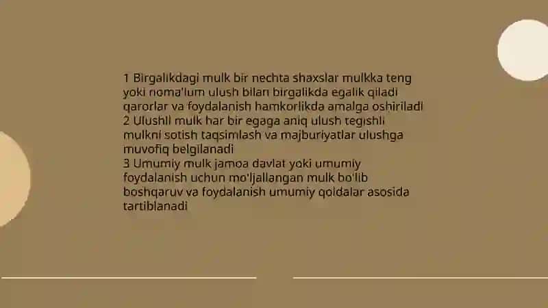 Umumiy mulk huquqi 4
