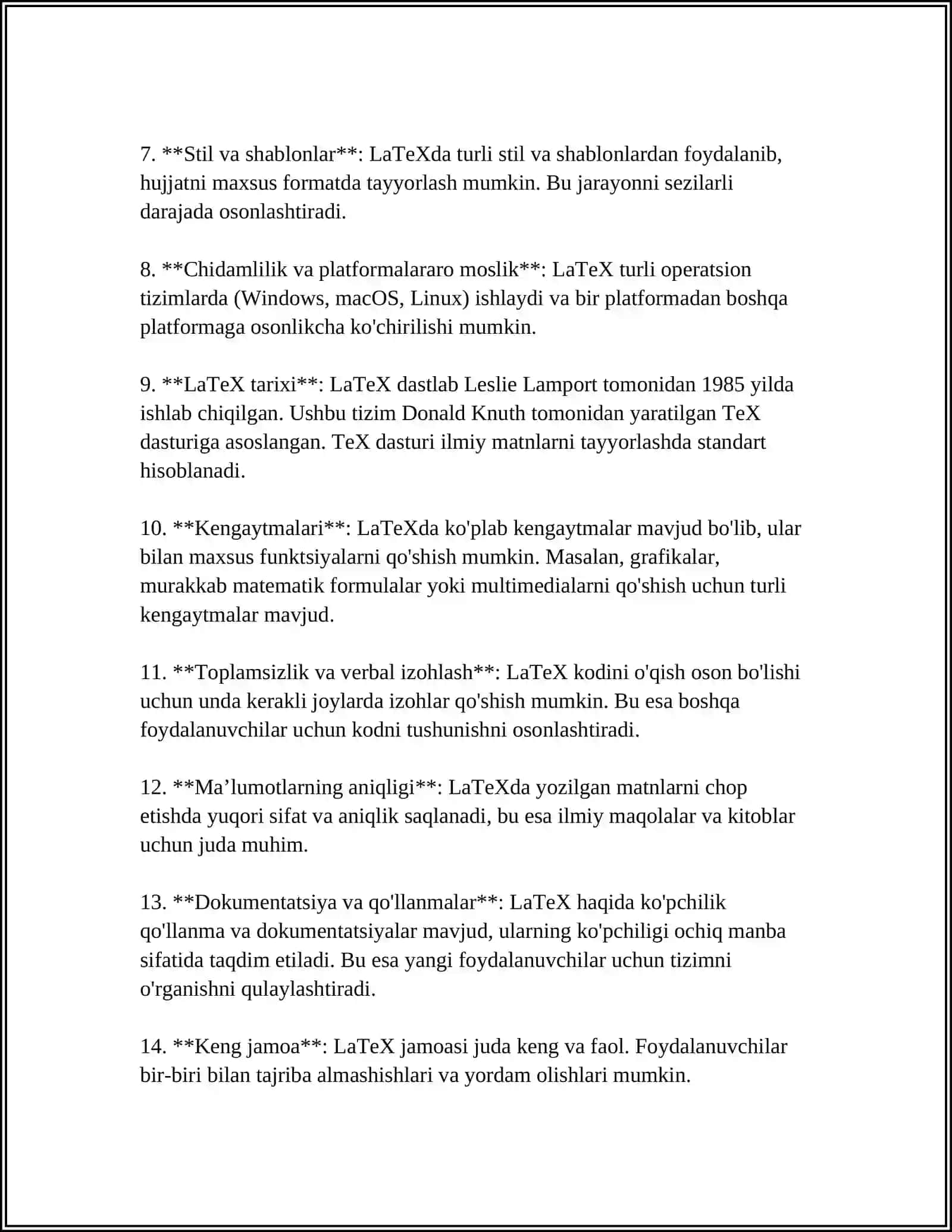 LATEX HUJJAT TURLARI HAQIDA TUSHUNCHA BERING 4