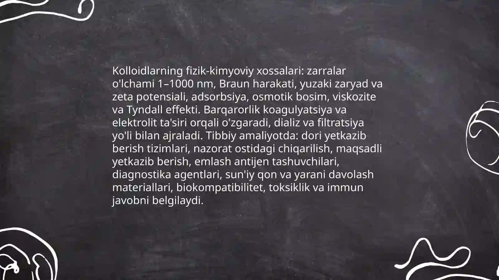 Kolloid sistemalar, tibbiyotdagi ahamiyati 4