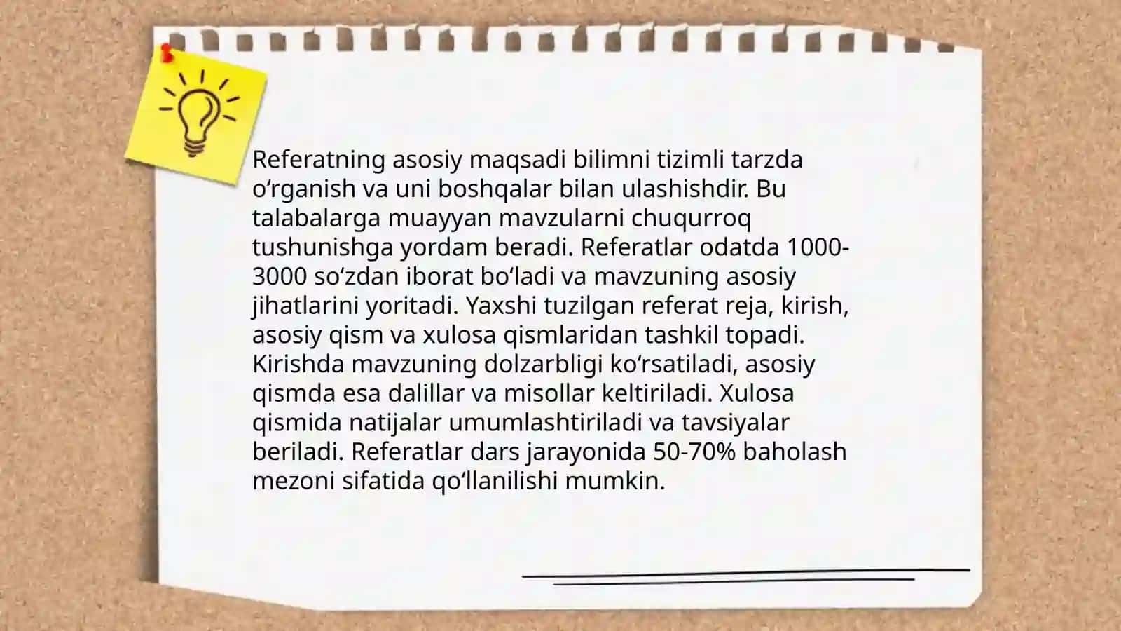 Referat va kanspekt haqida umumiy tushuncha 4
