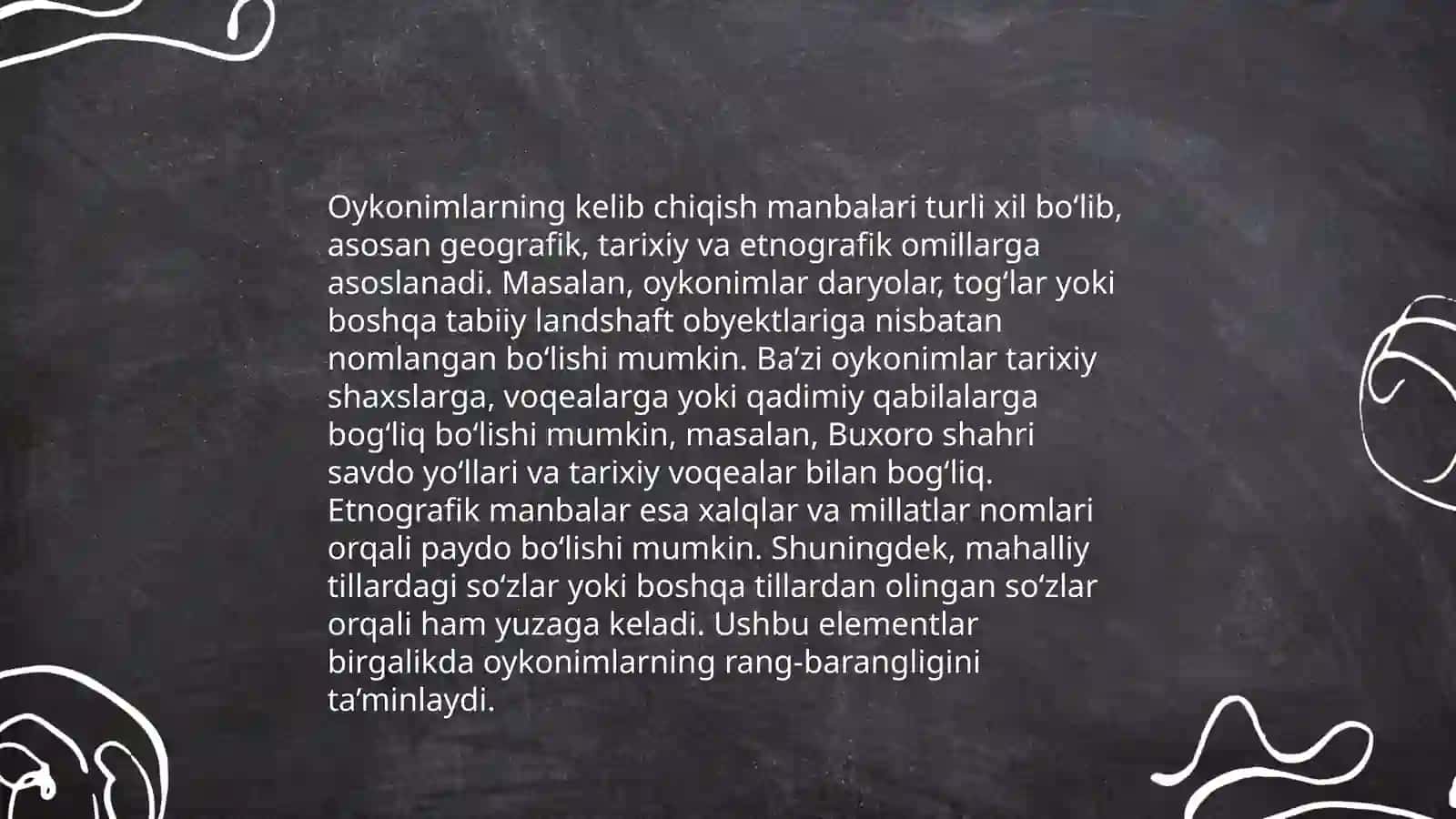 Oykonimlar va ularning paydo boʻlish sabablari 4