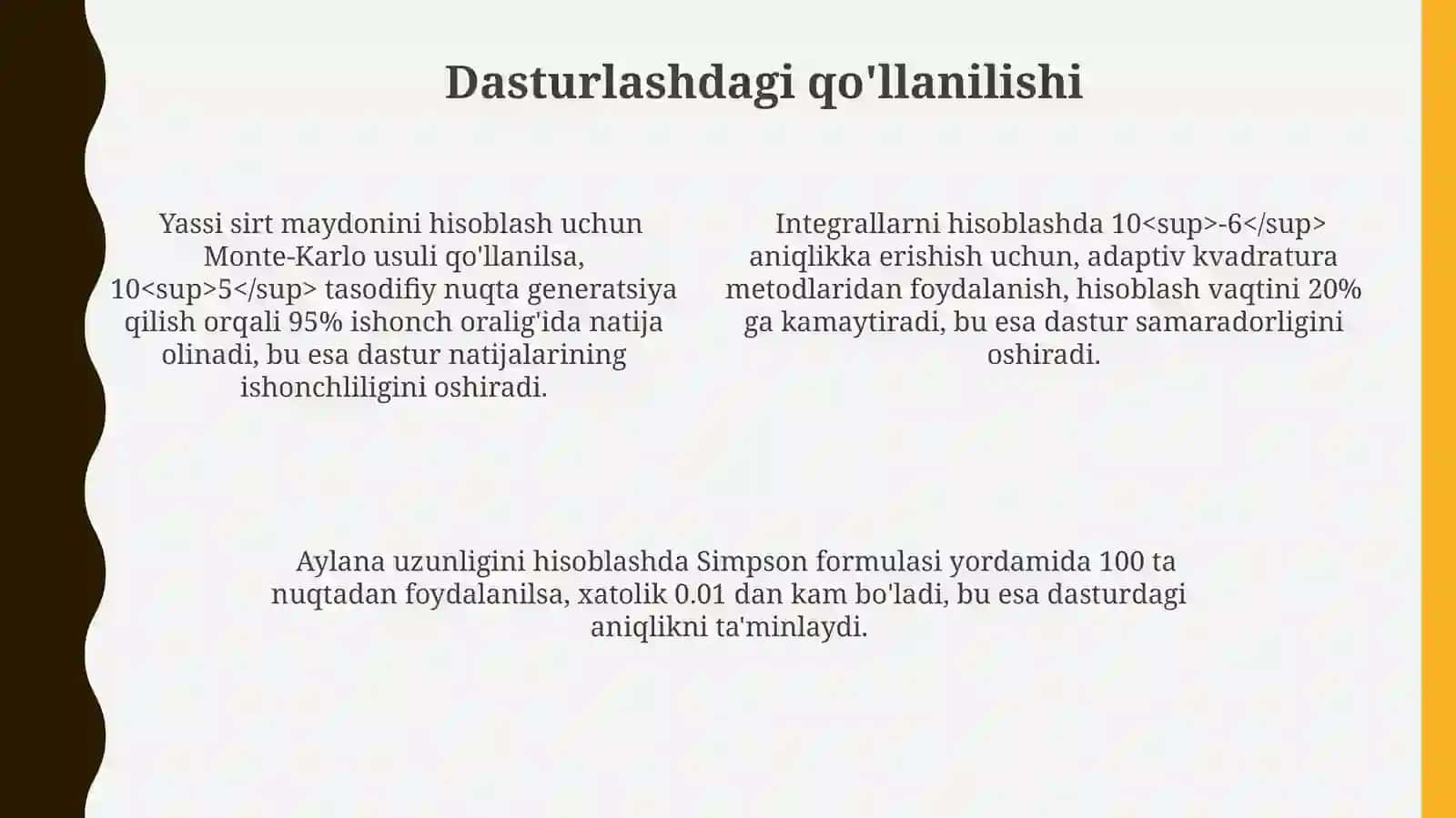 Aniq integral hisoblash formulalari 4