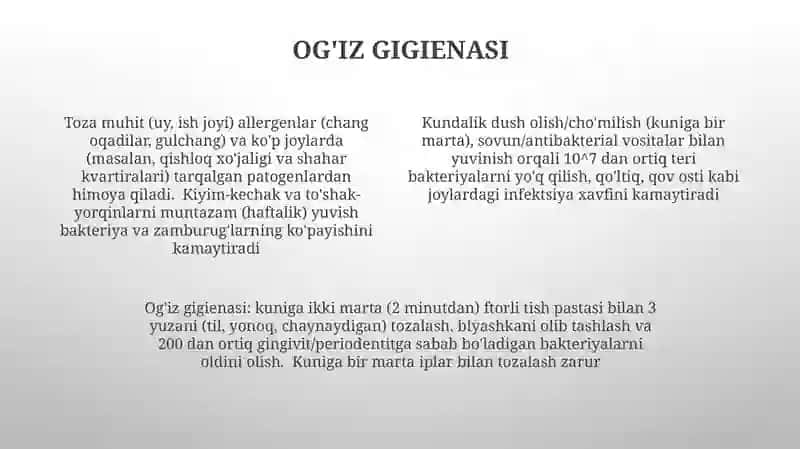 Chiniqishni gigienik asoslar 4