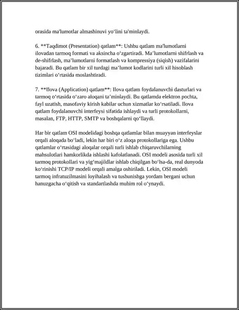 KOMPYUTER TARMOQLARINING STANDART TEXNOLOGIYALARI 4