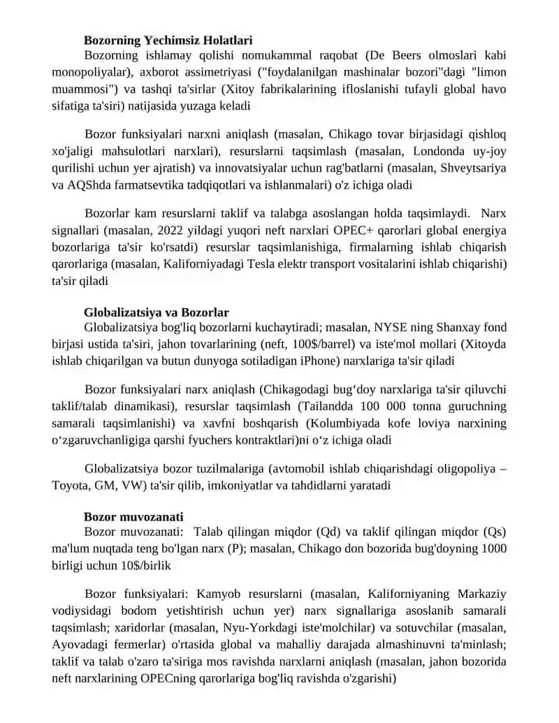 Bozor va uning vazifalari 4