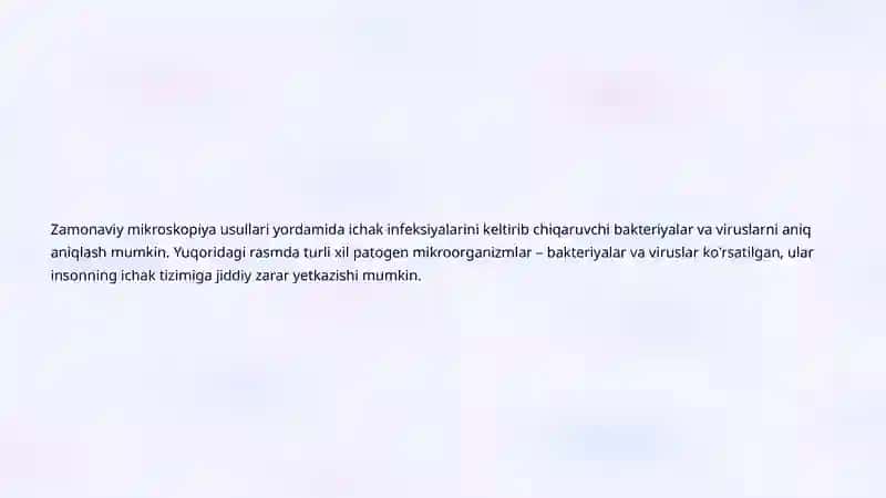 O'tkir ichak infeksiyalari: Sabablar, Belgilar va Davolash 4
