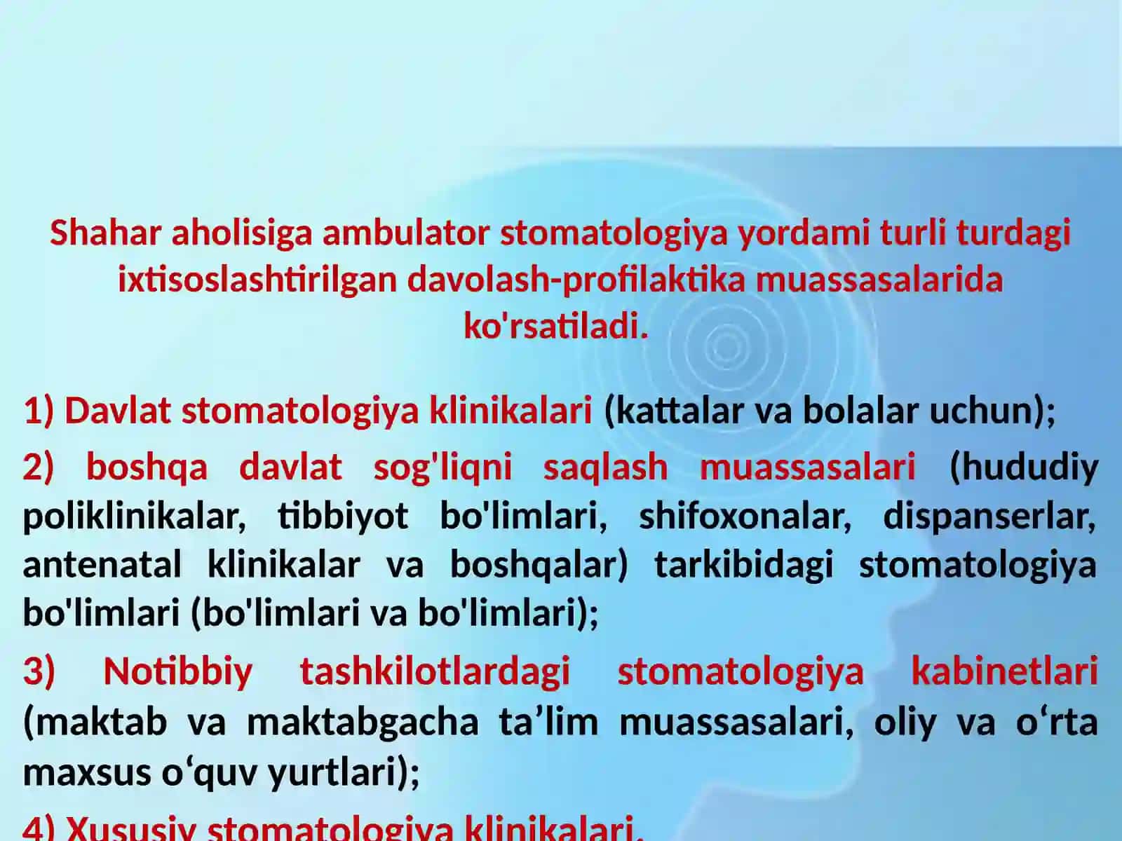 ORTOPEDIK STOMАTOLOGIYАPROPEDEVTIKАSI KАFEDRАSI 4