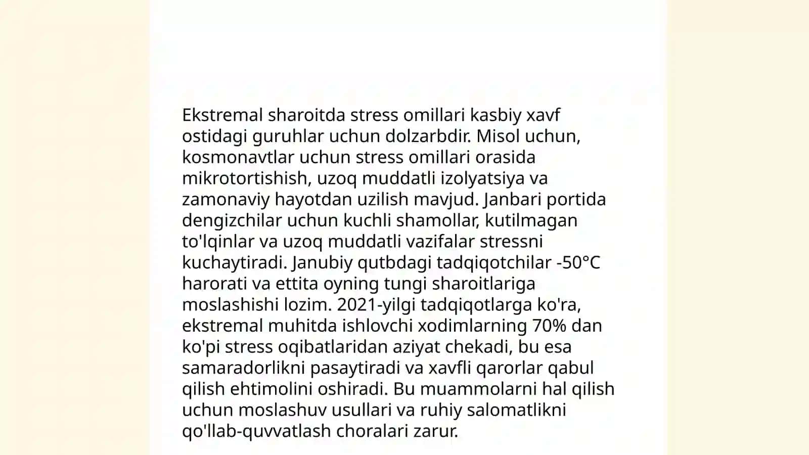 Ekstremal sohadagi mutaxassislarda kasbiy so'nish sindromi profilaktikasi 4