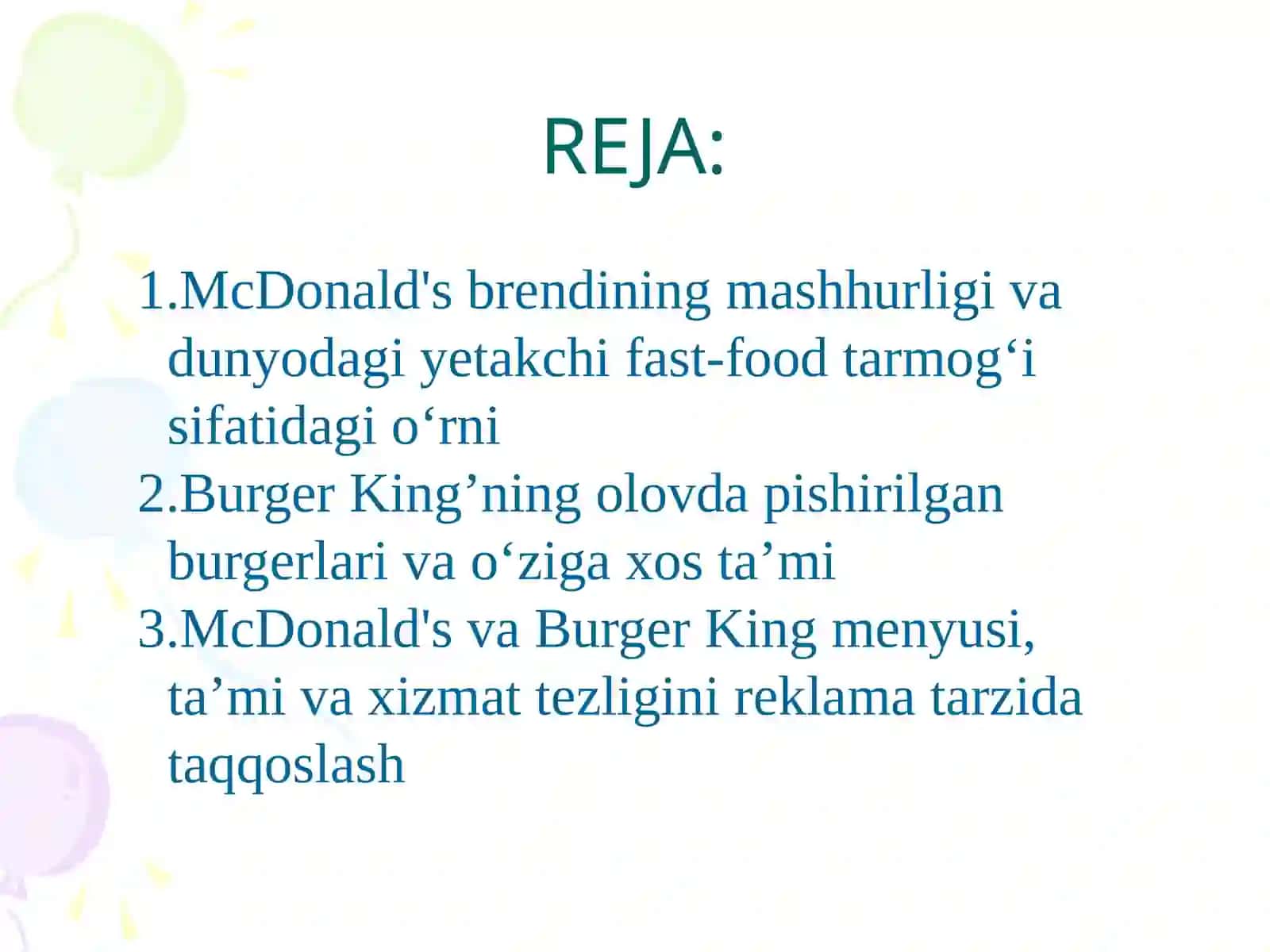 McDonald's va Burger king 4