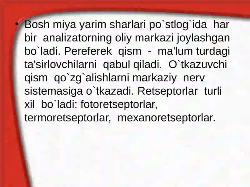 Analizatorlar gigienasi 4