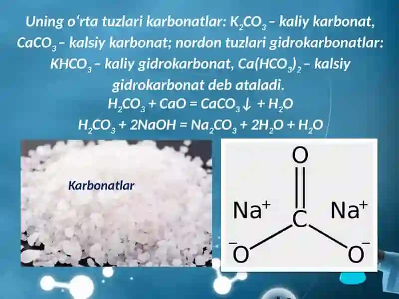 Karbonatkislota va karbonatlarning xossalari 4