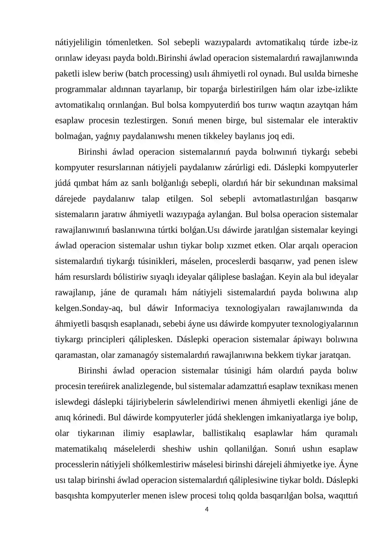 Birinshi áwlad operacion sistemaları 4