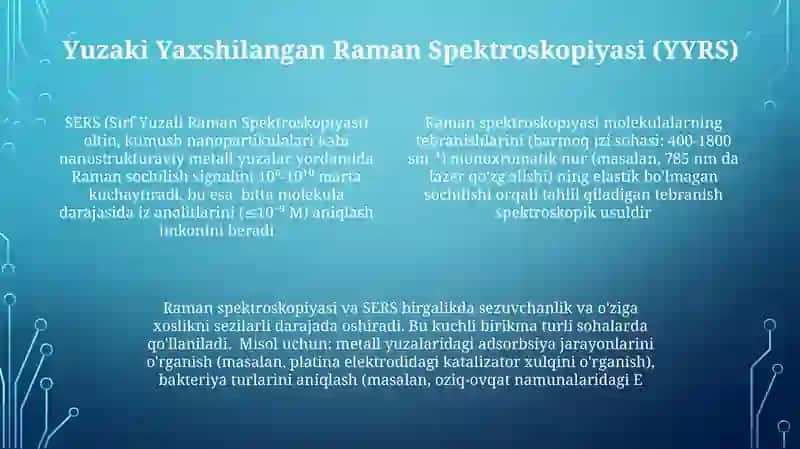 Riman spektroskopiya tahlil qilish 4