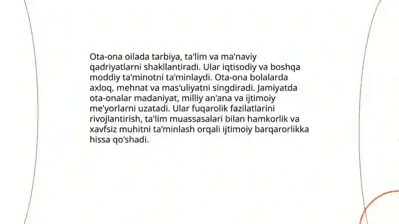 Oila Va jamiyatda insonlarning ôrni 4