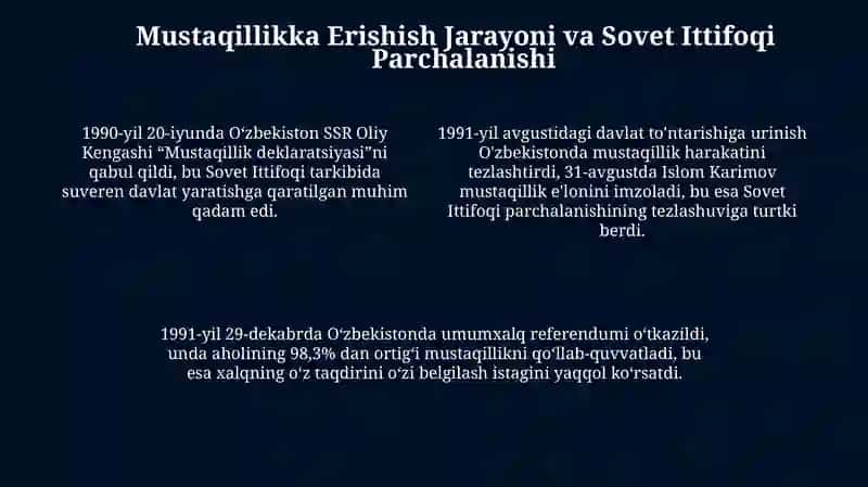 O'zbekiston Mustaqilligining Tarixiy Ahamiyati 4