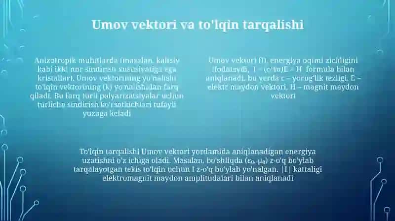 Umov vektori 4