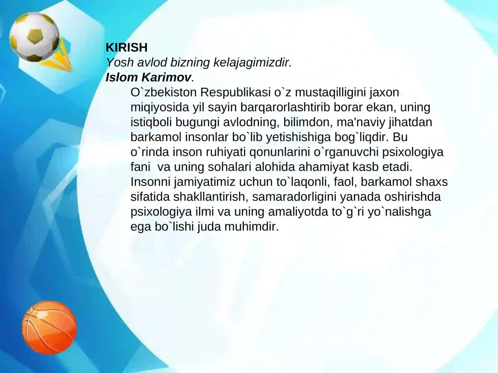 Sport faoliyatining psixologik xususiyatlari 4