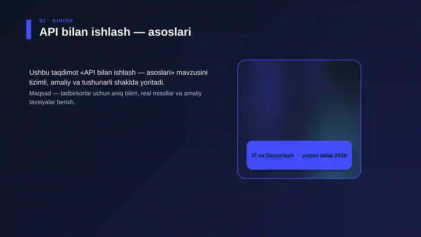 API bilan ishlash — asoslari 4