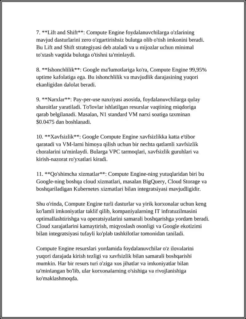 GOOGLE BULUTLI XIZMATLARI 4