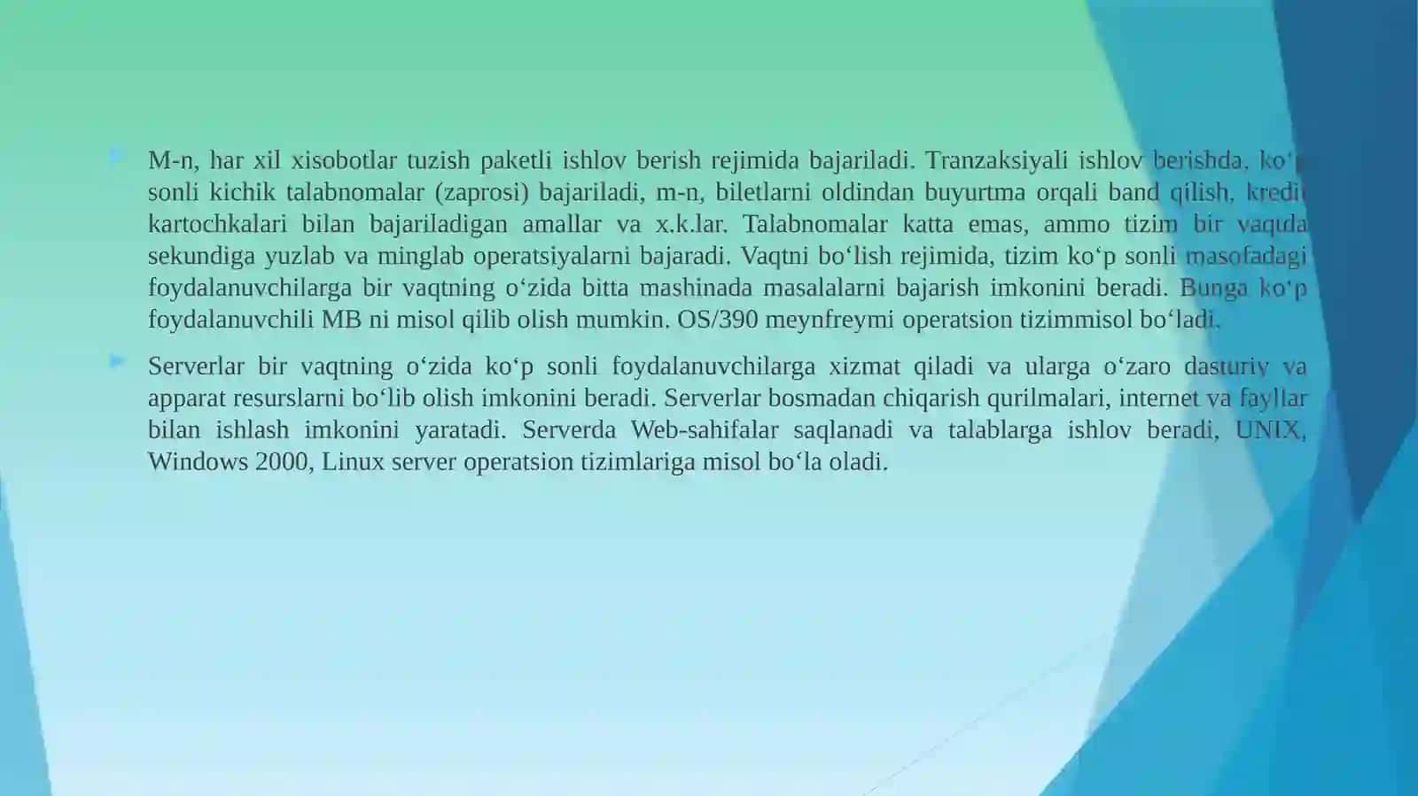 Operatsion tizim qurish prinsiplari 4