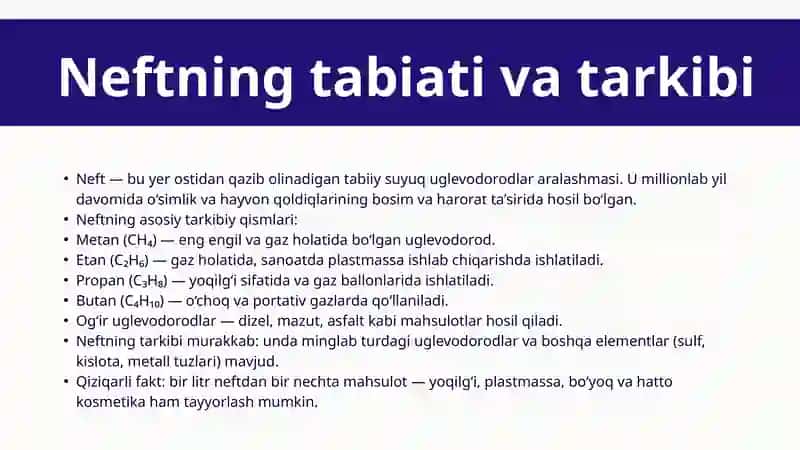 Neftdan olinadigan mahsulotlar 4
