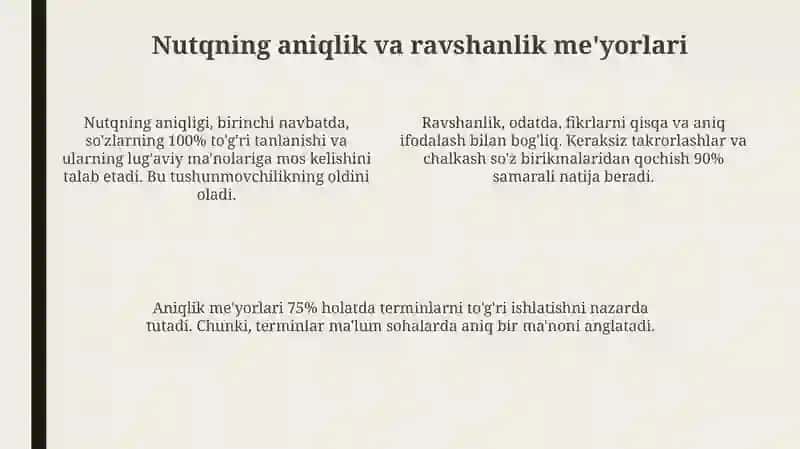Nutqning to'g'riligi, aniqligi va mantiqiyligi 4