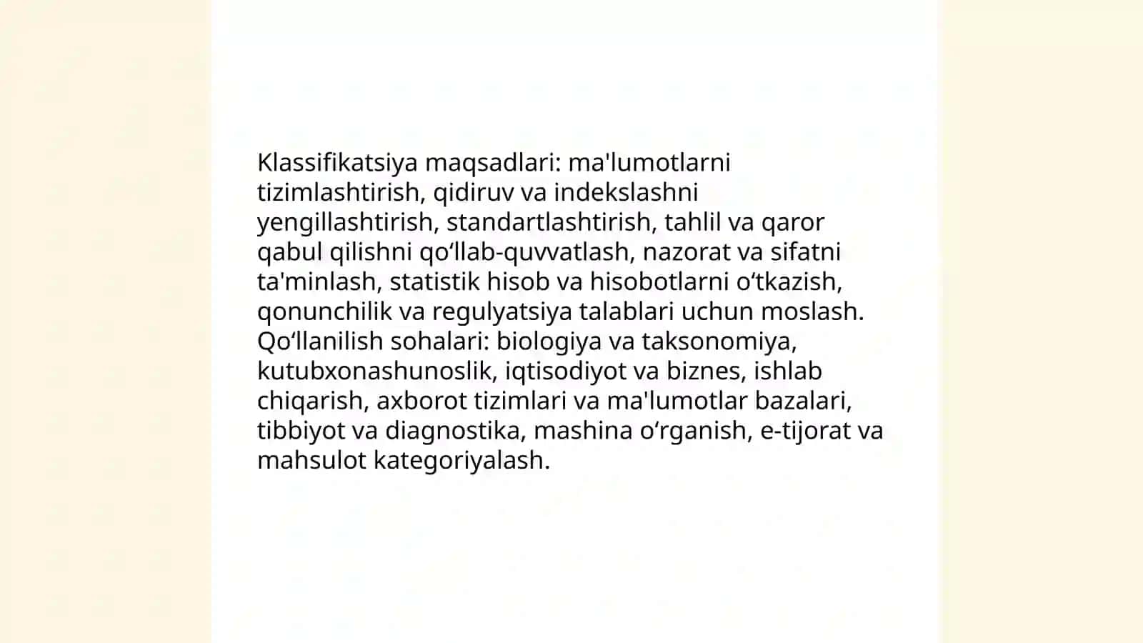 Klassifikatsiya tushunchasi 4