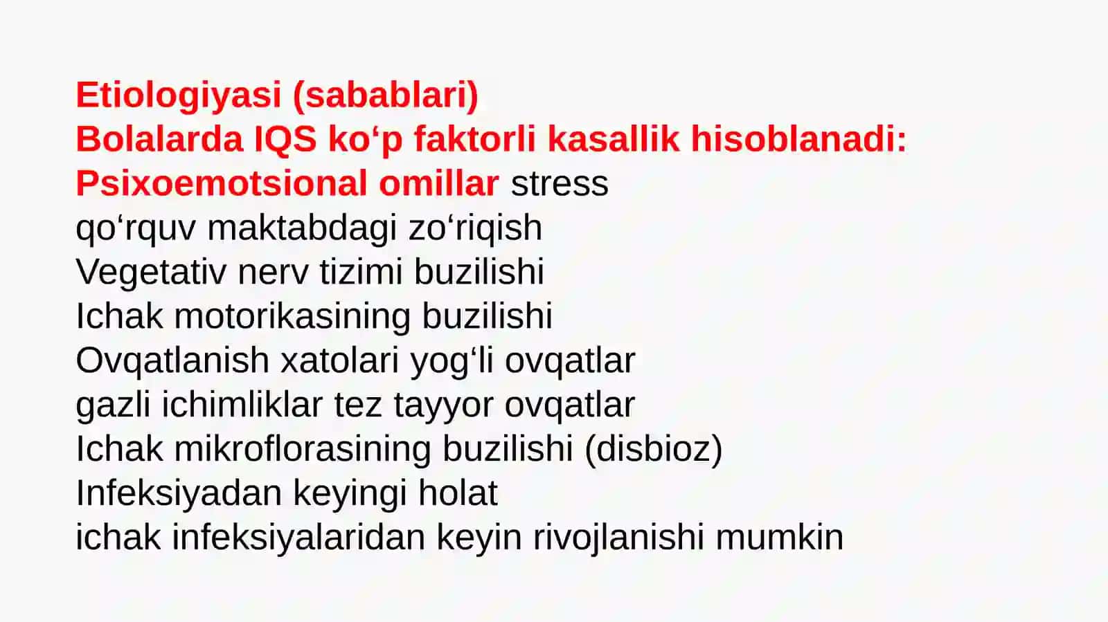Bolalarda ichakning qitiqlanish sindromi 4