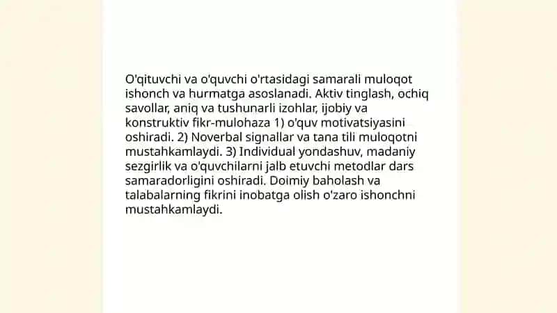 Pedagogik Faoliyatda Muloqat 4
