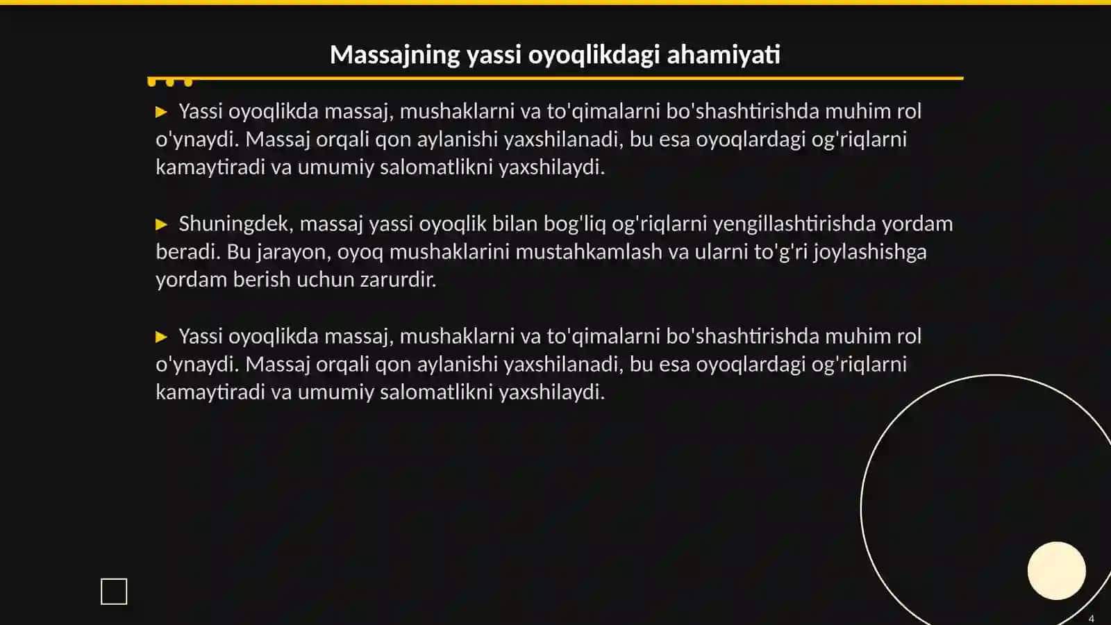 Yassi oyoqlikda davolovchi massaj 4