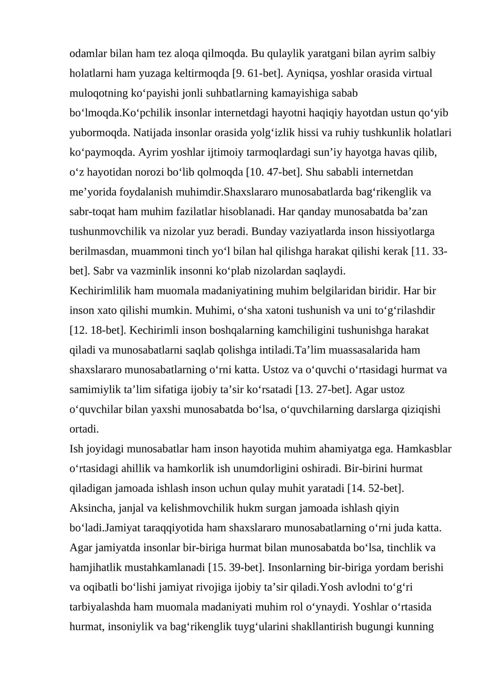 SHAXSLARARO MUNOSABATLARDA MUOMALA MADANIYATINING O’RNI 4