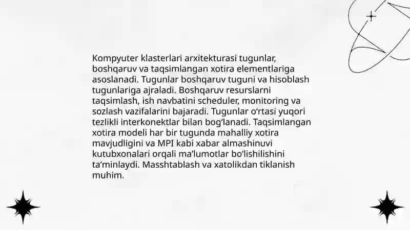 Kompyuter klasterlari va superkompyuterlar 4