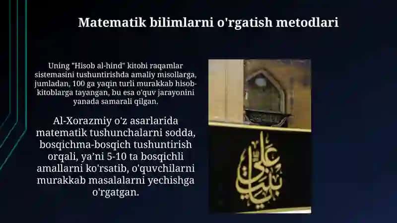Xorazmiyning didaktik qarashlari 4