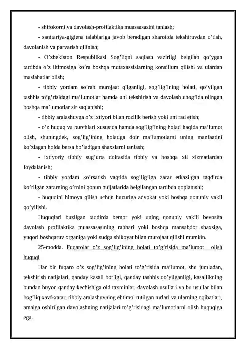 Tibbiyot huquqi 4