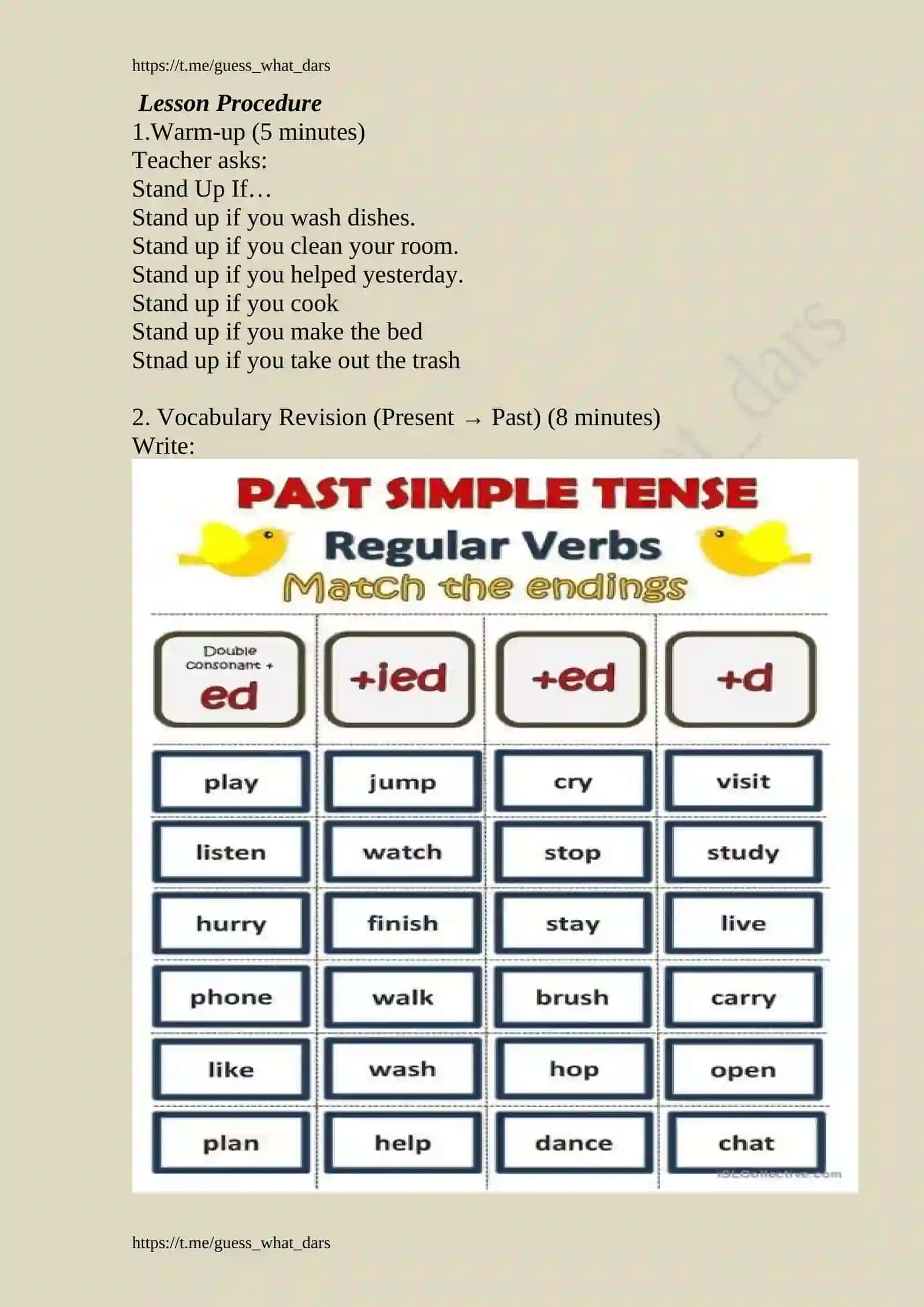 “Guess What!” Grade 5 English Lesson Plan 4