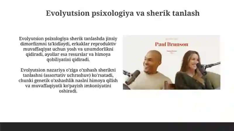 Umr yoʻldoshinitanlashnazariyalari 4