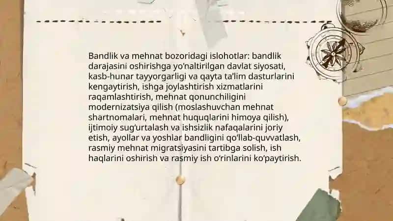 O‘zbekistonda ijtimoiy sohada amalga oshirilayotgan o‘zgarishlar mazmun va mohiyati - Suyarova Dilfuza 25-14 4