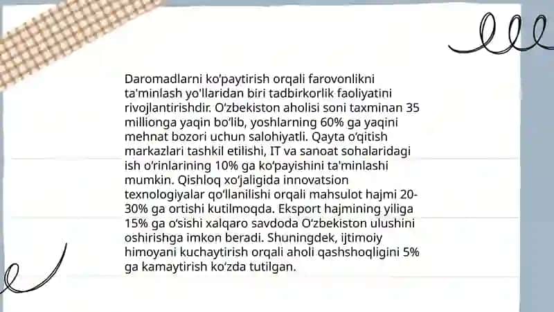 Aholi farovonligi oshirish 4