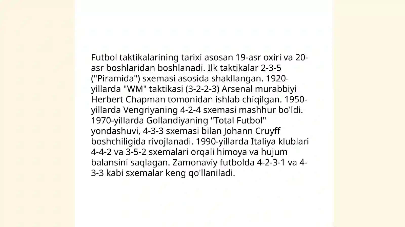 Futbol va uning taktikasi 4