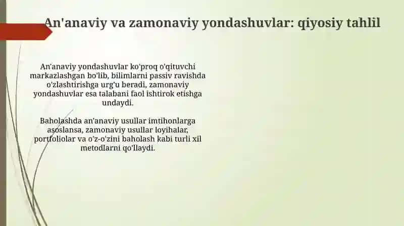 Tarbiya ta'limiga yondashuvlar: asosiy tushunchalar va turlari 4