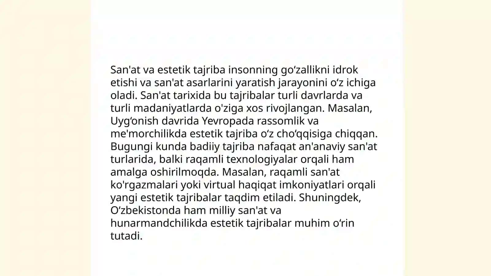 Badiiy asarlarning estetik idrok etishda ahamiyati 4