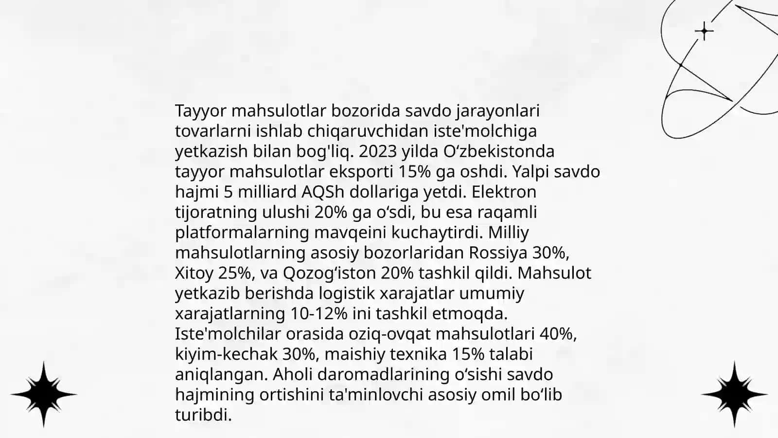 Jahon tayyor mahsulotlar bozori 4