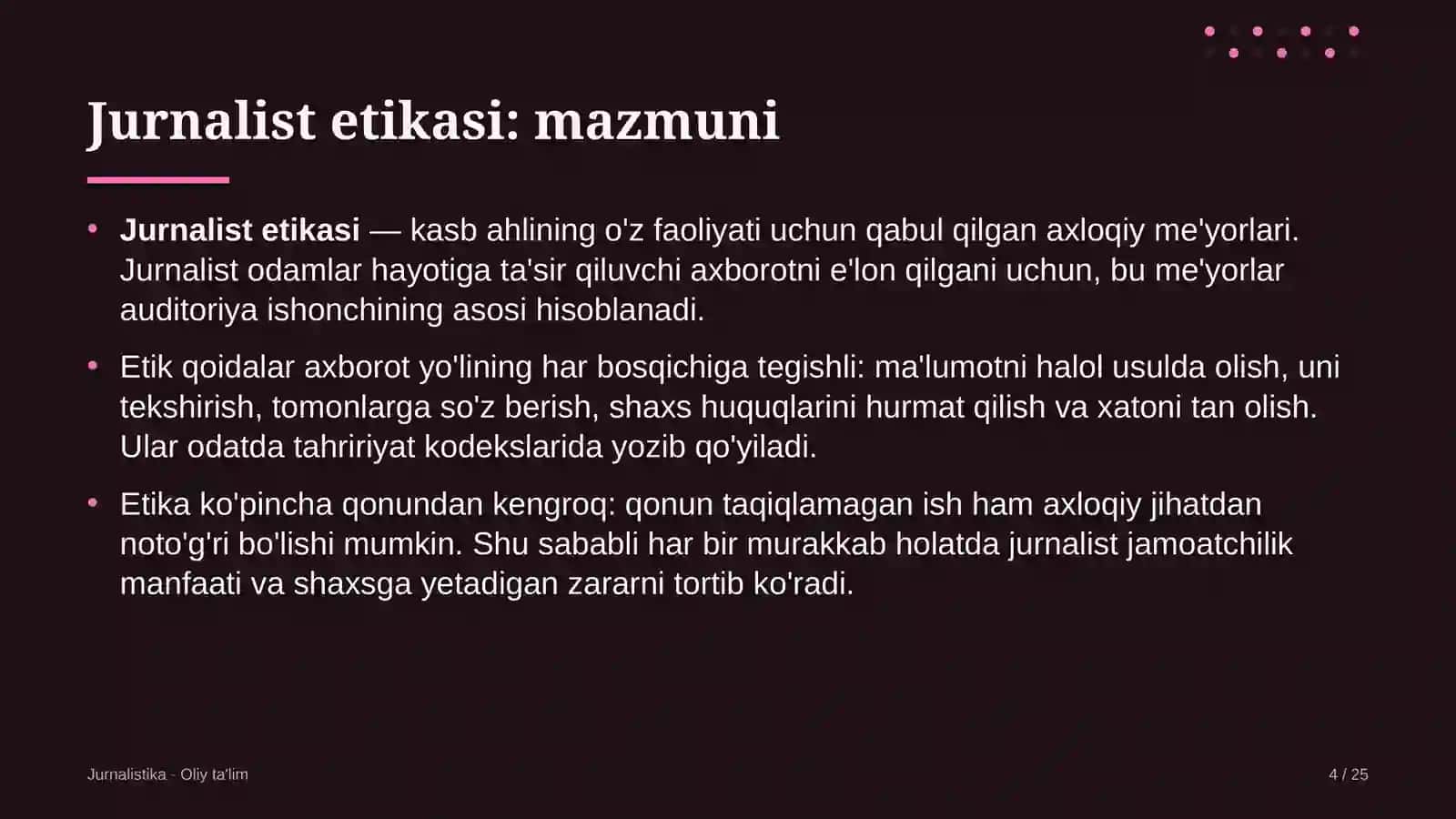 Logistika kompaniyalarida jurnalist etikasi 4