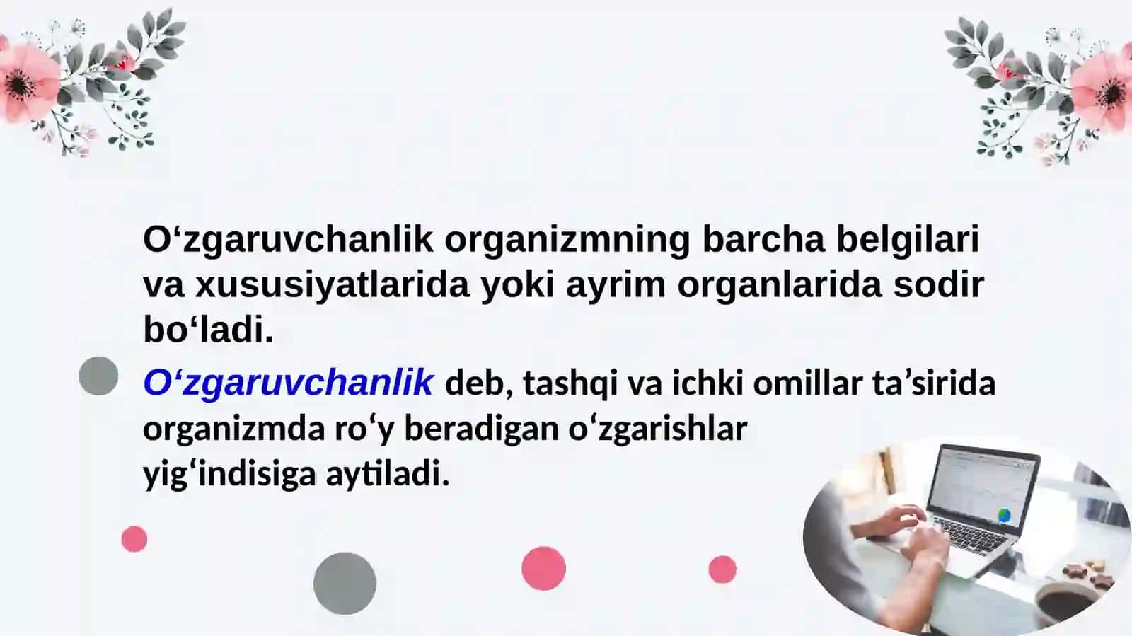 O'zgaruvchanlik va uning xillari 4
