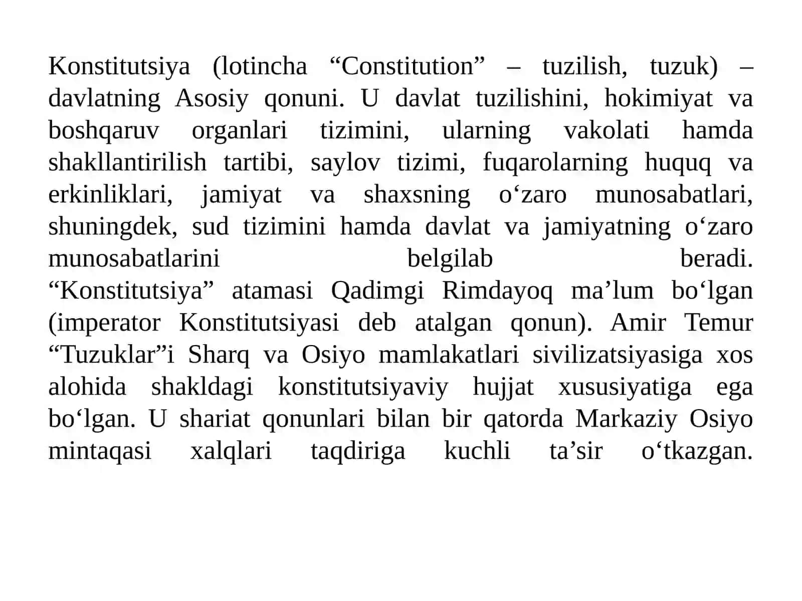 O’zbekistonning Konstitutsiyasi 4