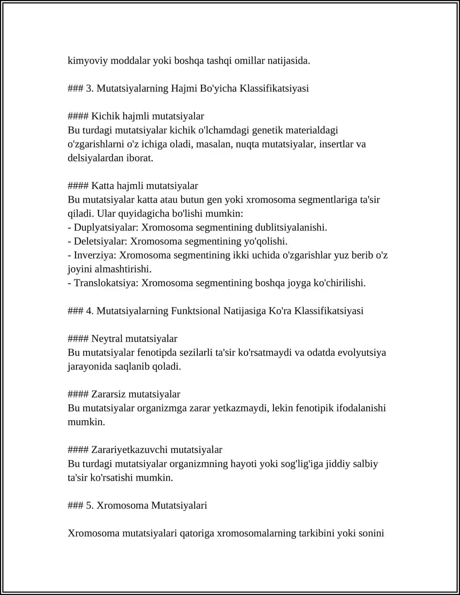 GENOM MUTATSIYALARI 4