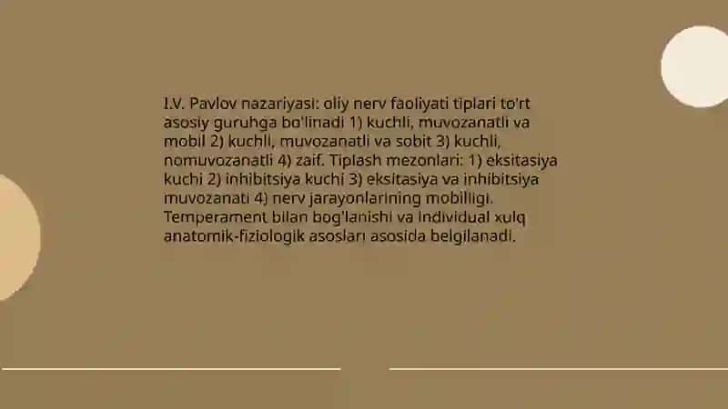 Oliy nerv faoliyati tiplari 4