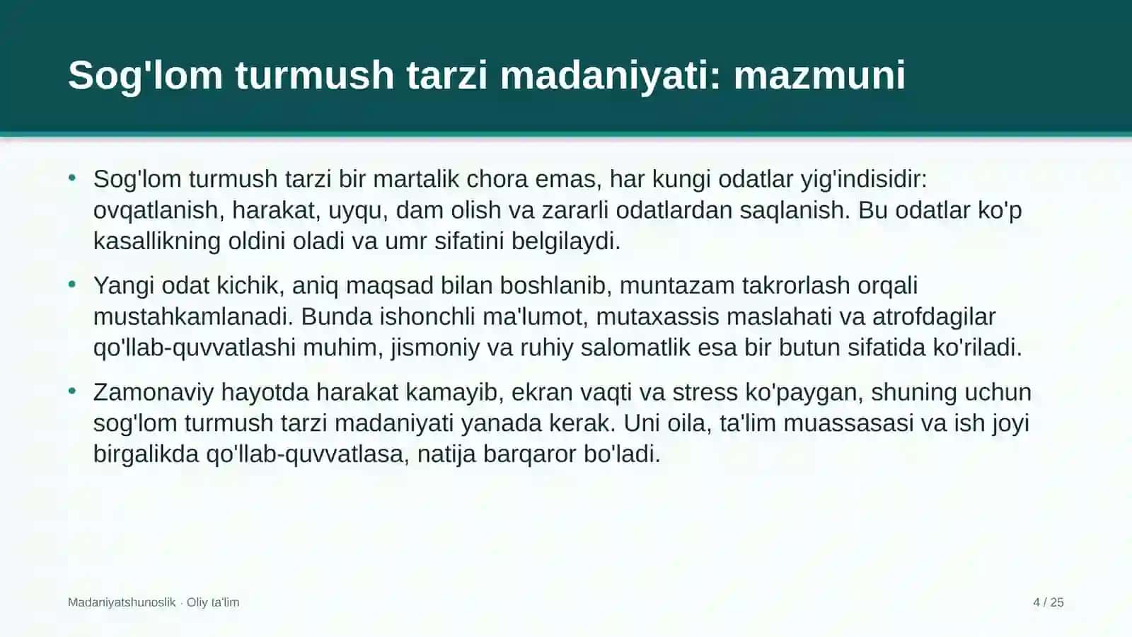 savdoda sog'lom turmush tarzi madaniyati 5465 4